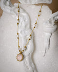 Rose Quartz pearl Necklace