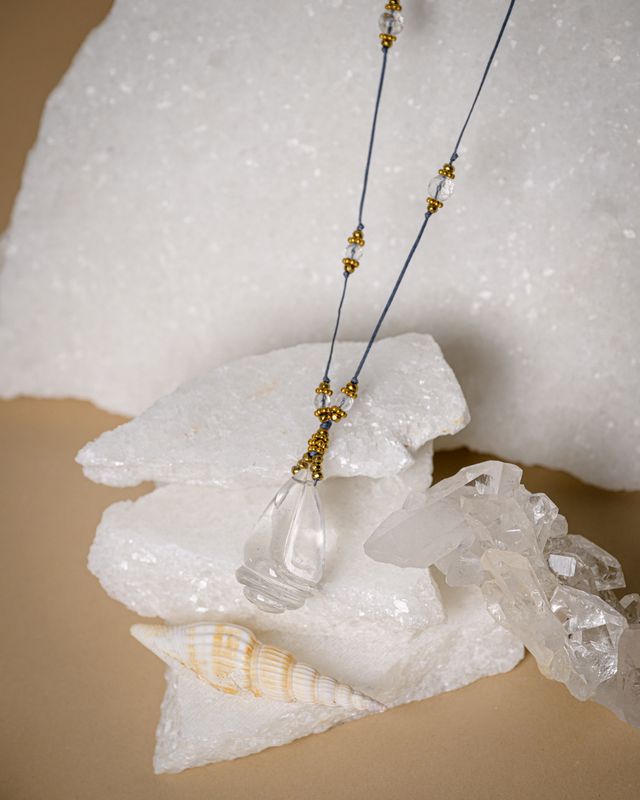 Shell from Clear Quartz Necklace