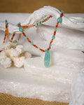 Amazonite fish with Carnelian stone