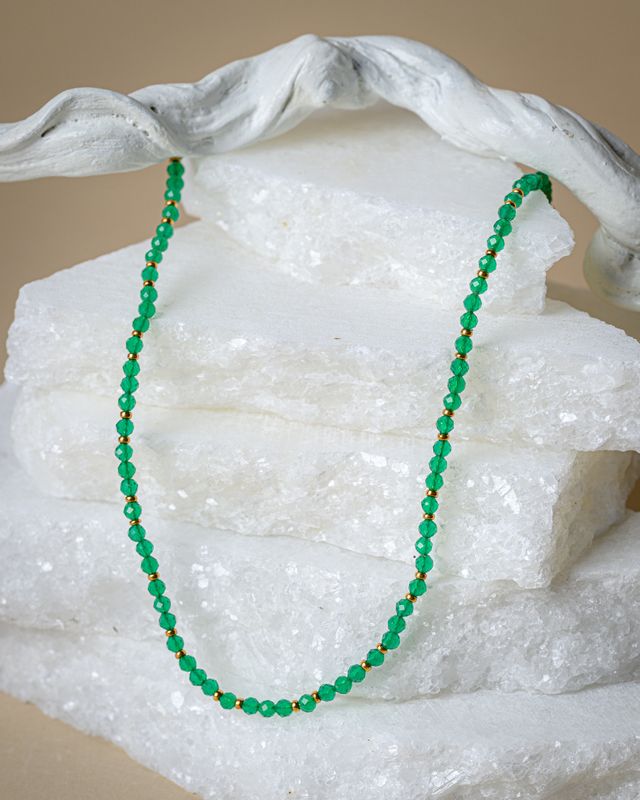 Green Onyx short necklace