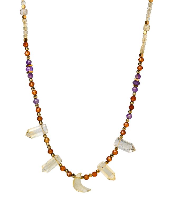 Citrine moon necklace