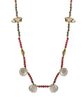 Shell Necklace Grey Moonstone
