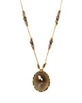 Long Smoky Quartz adjustable Necklace