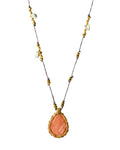 Peach Moonstone necklace