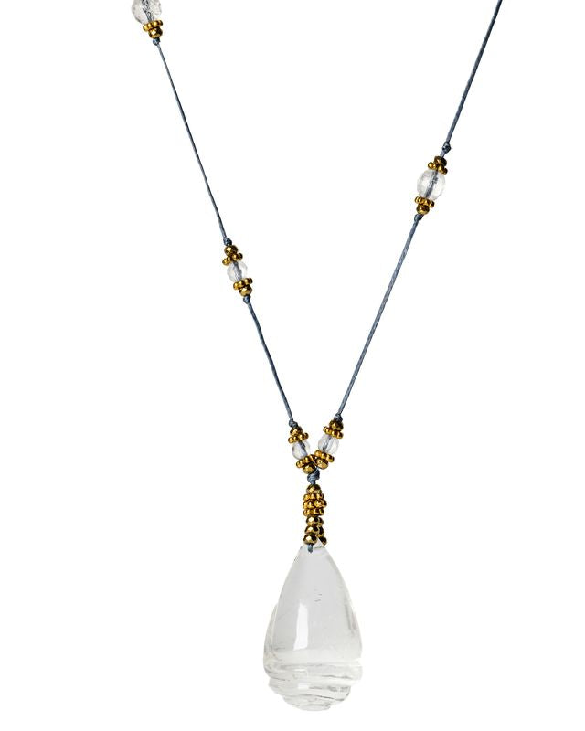 Shell from Clear Quartz Necklace