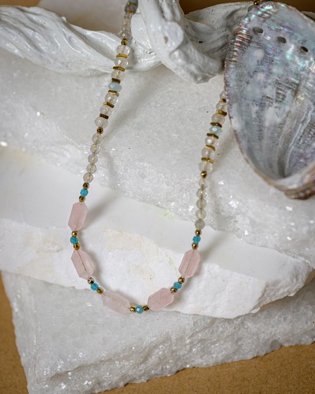 Rose Quartz Simple Necklace