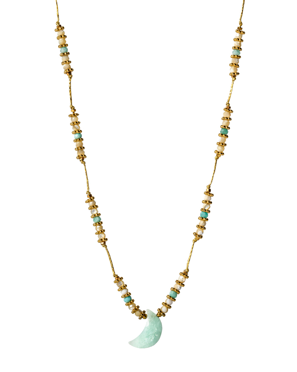 Amazonite Moon light Necklace