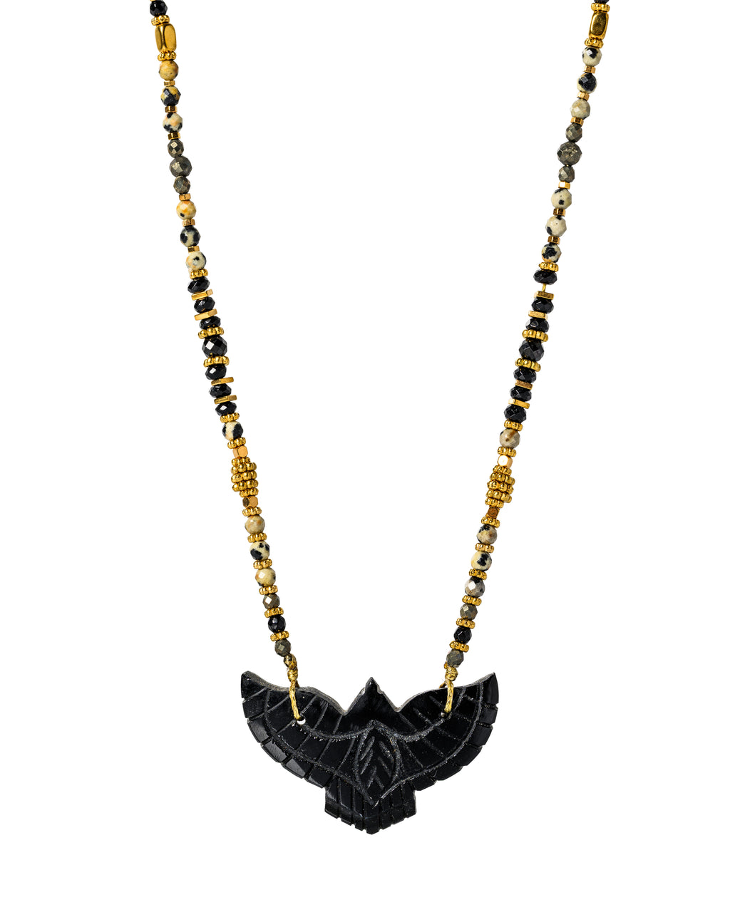 Black Onyx Eagle Necklace