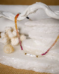Sunset Necklace with central Pearls