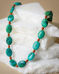 Chrysocolla and Red Jasper short necklace