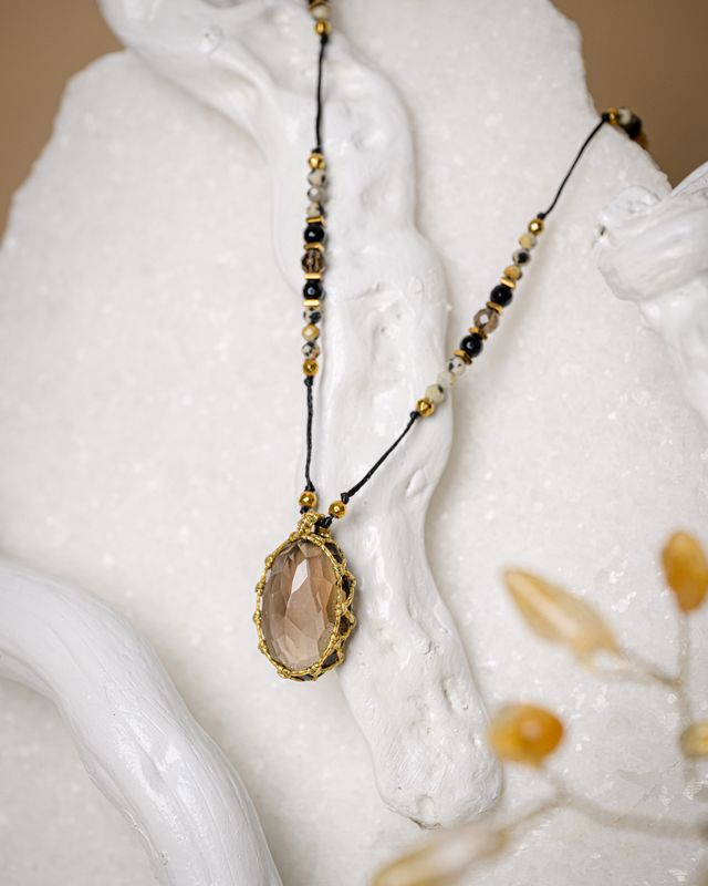 Smoky Quarts Earthy Necklace