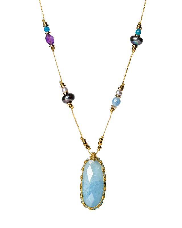 Aquamarine long Colorful