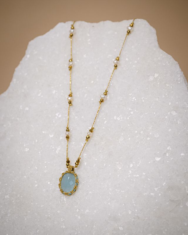 Aquamarine short Necklace