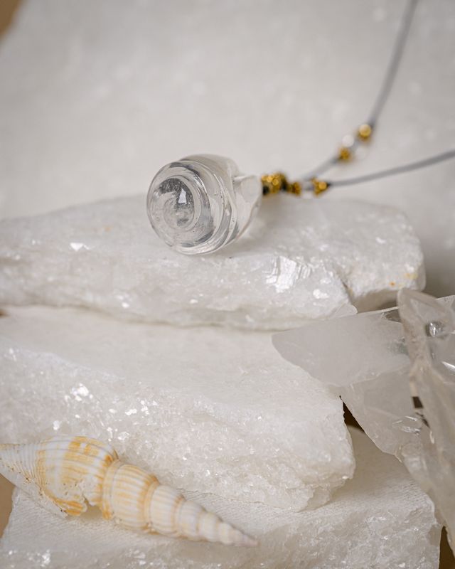 Shell from Clear Quartz Necklace
