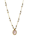 Rose Quartz pearl Necklace