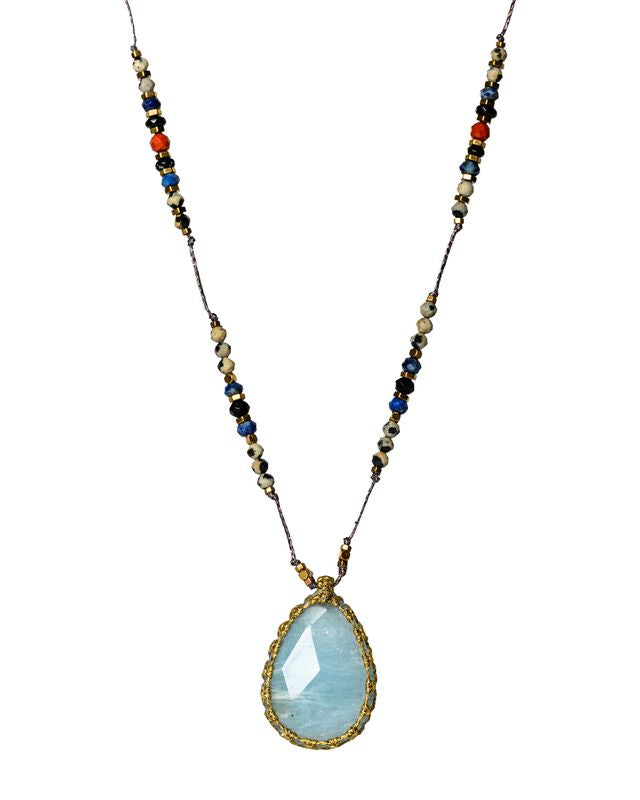 Aquamarine Earthy short necklace