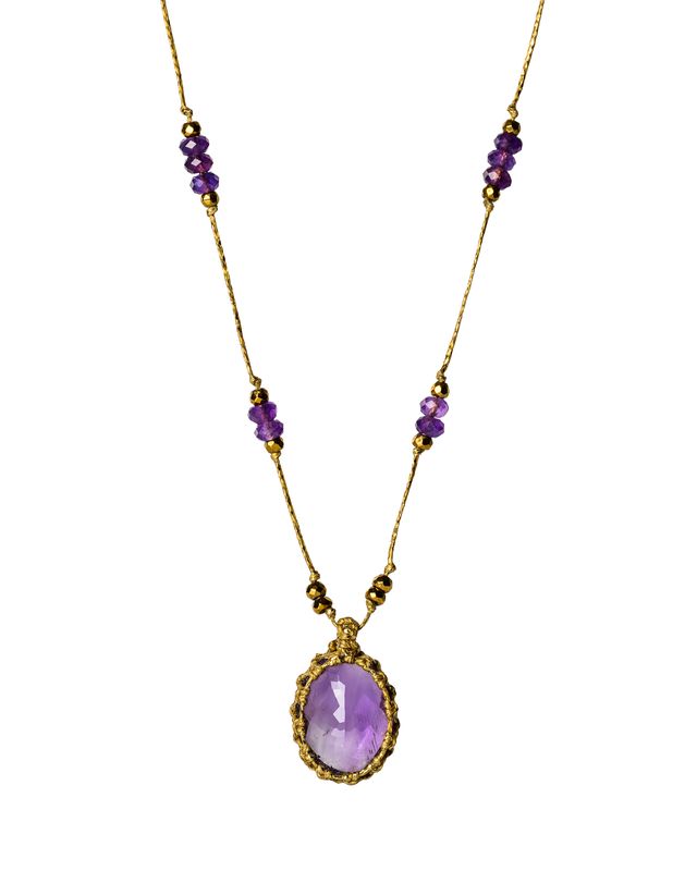 Amethyst short necklace