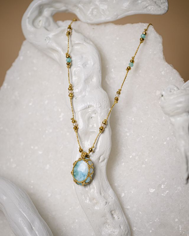 Larimar short Necklace