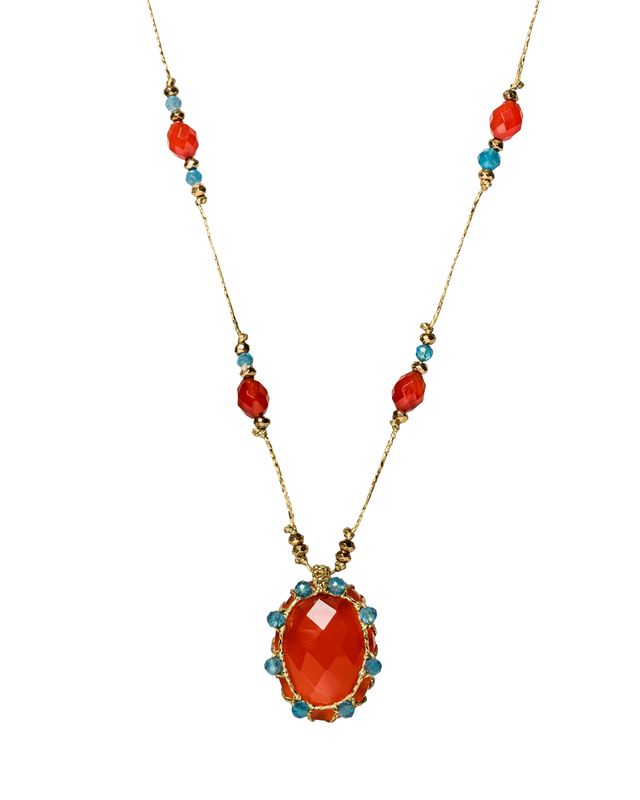 Carnelian Apatite necklace