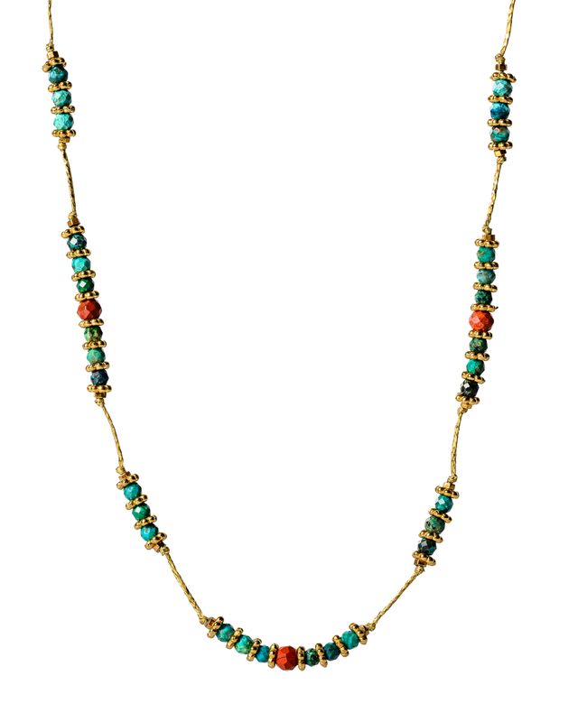 Chrysocolla very short Necklace