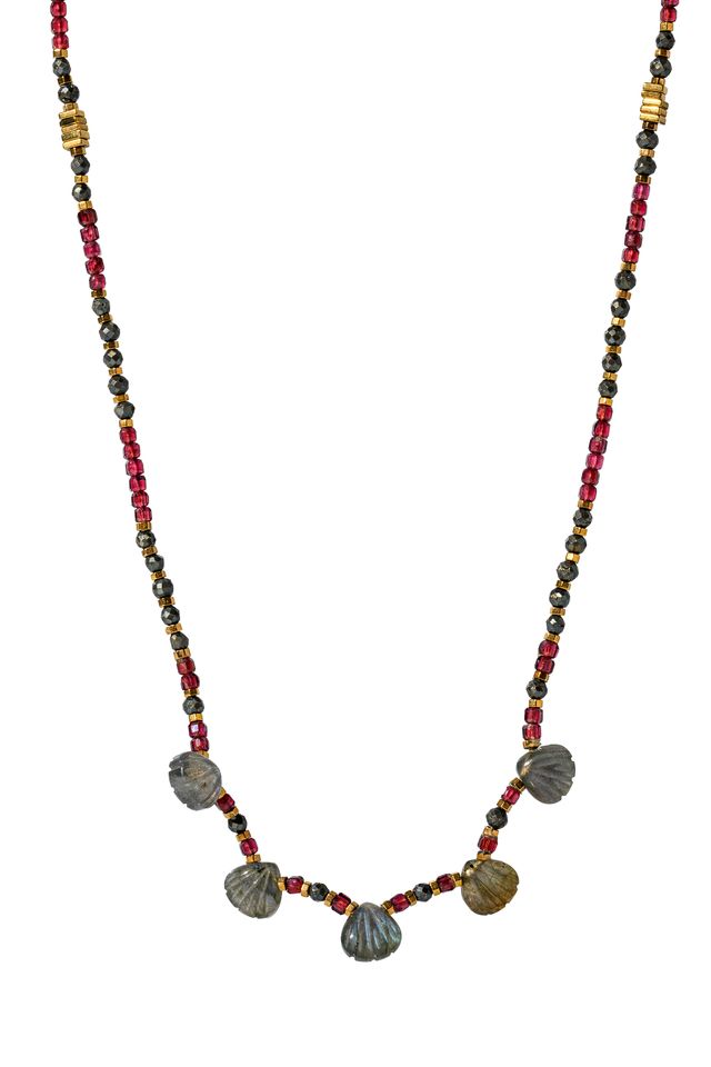 Labradorite Shell Necklace