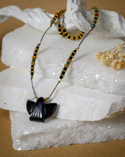 Black Eagle short Necklace