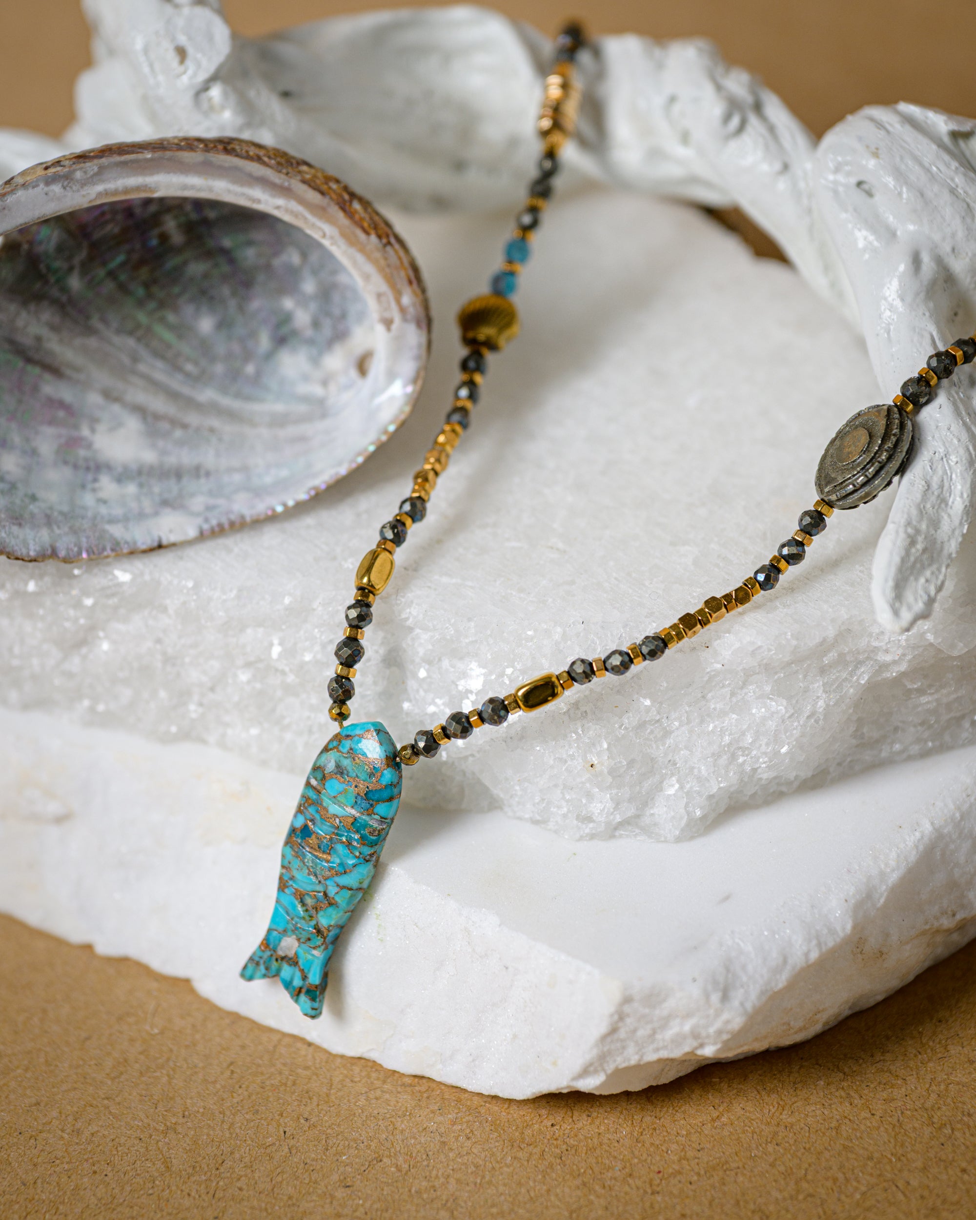 Turquoise Fish Necklace