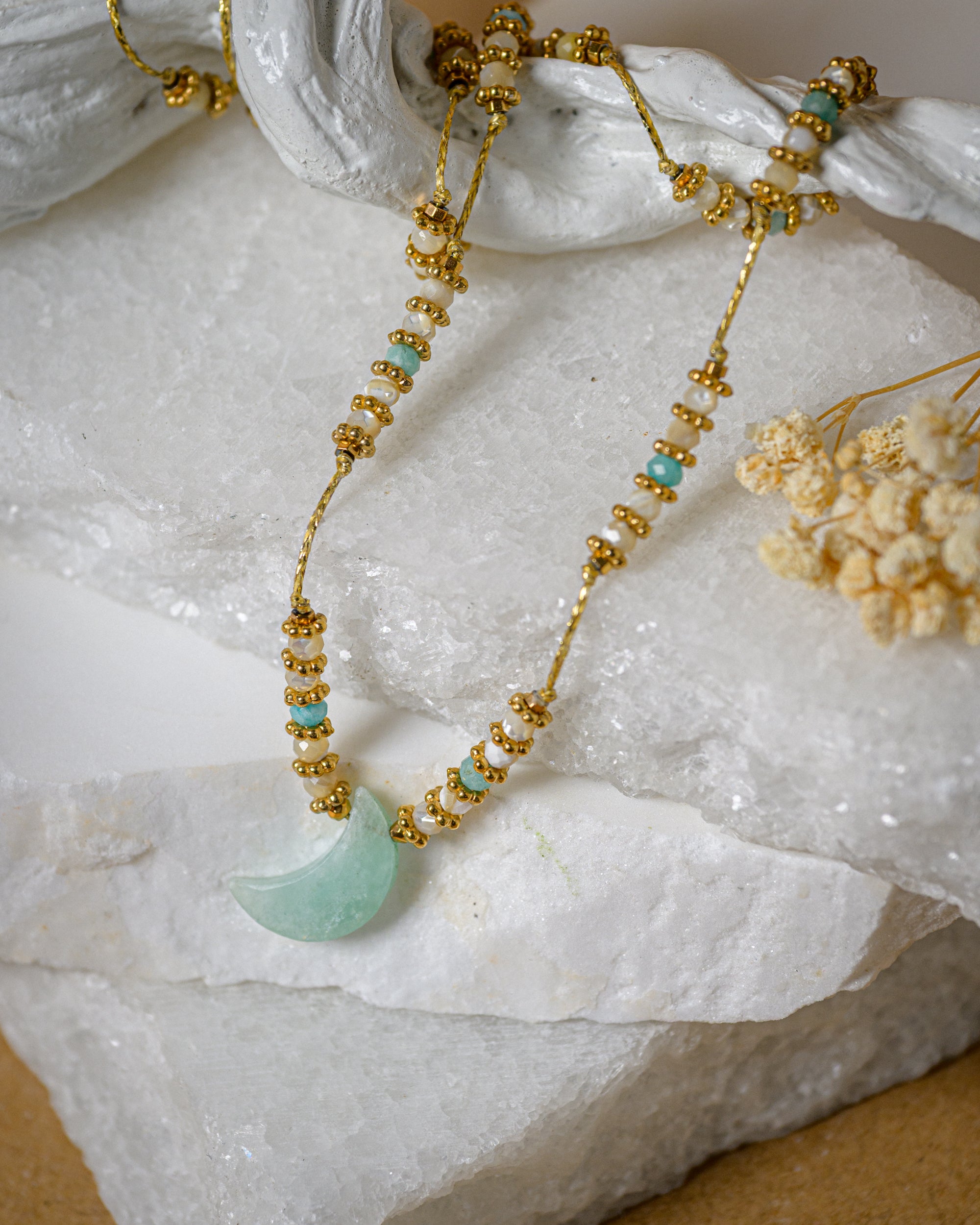 Amazonite Moon light Necklace