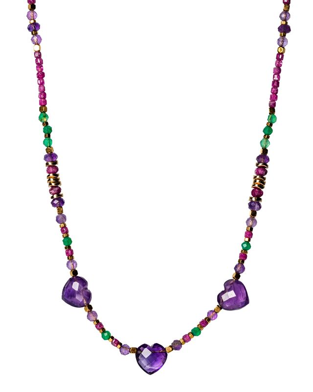 Amethyst heart neckalce