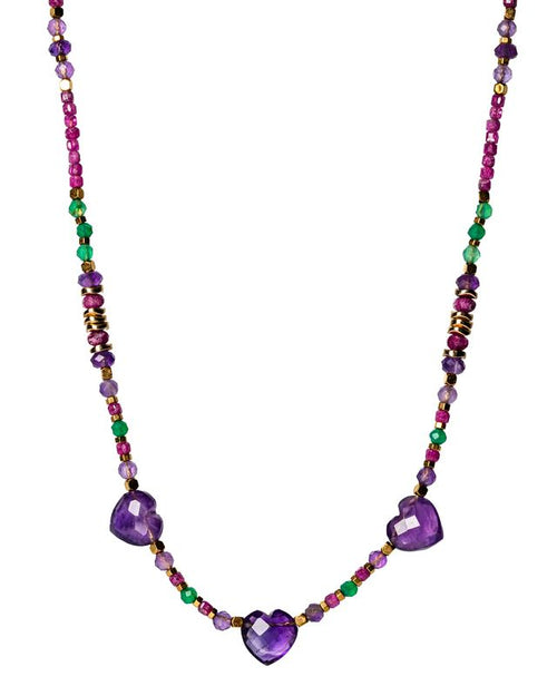 Amethyst heart neckalce