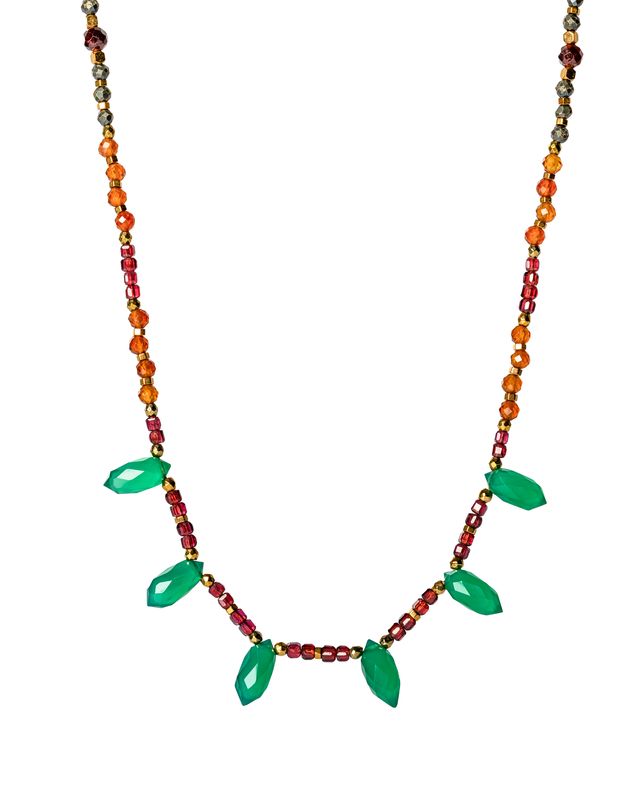 Green onyx short Necklace