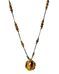 Tiger's Eye hexagon Necklace