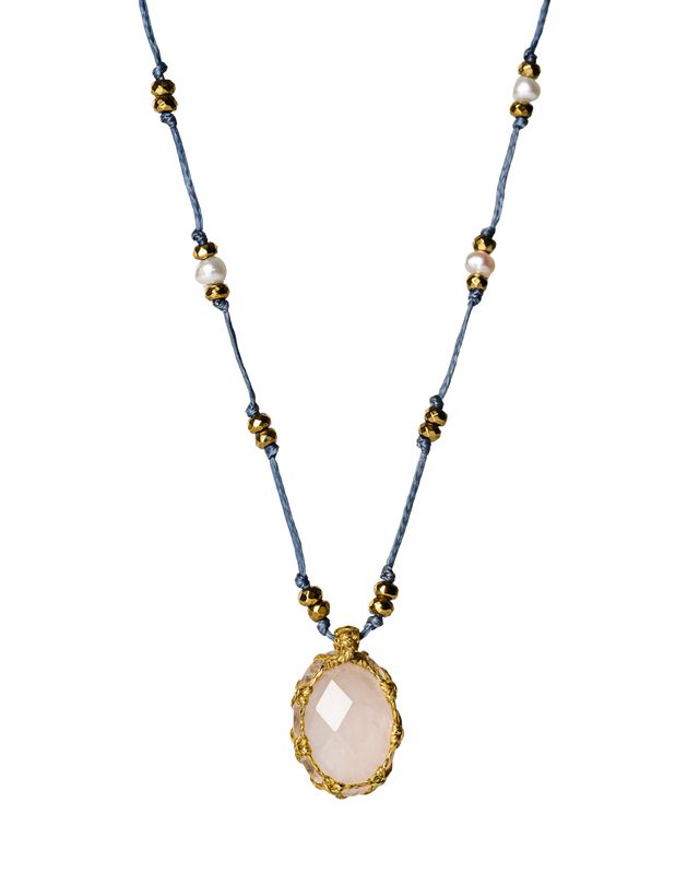 Rose Quartz simple Neckalce