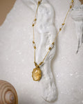 Citrine short Necklace with Pearls