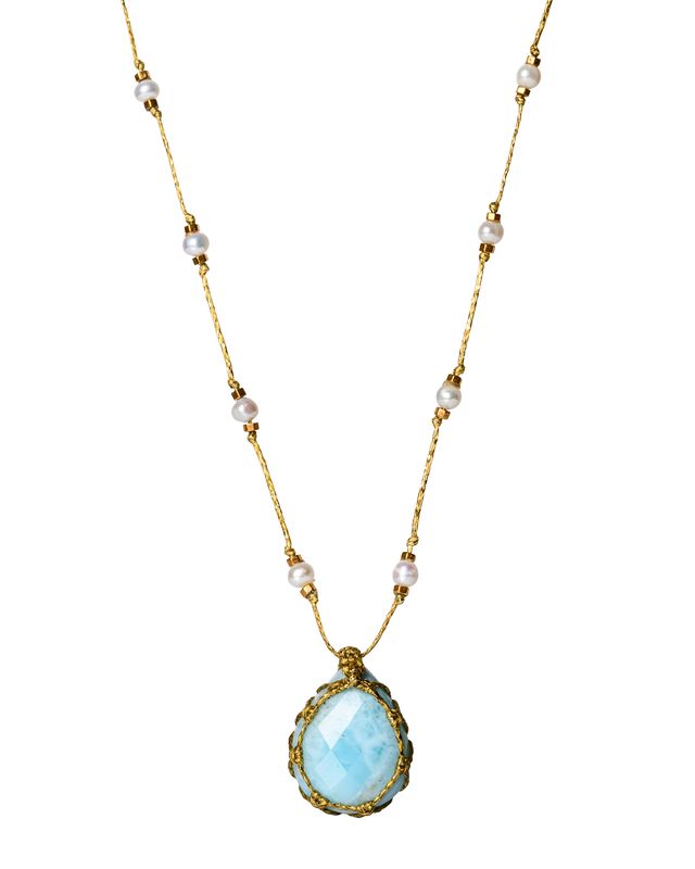 Larimar adjustable neckalce
