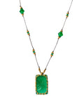 Green Onyx Flower Necklace