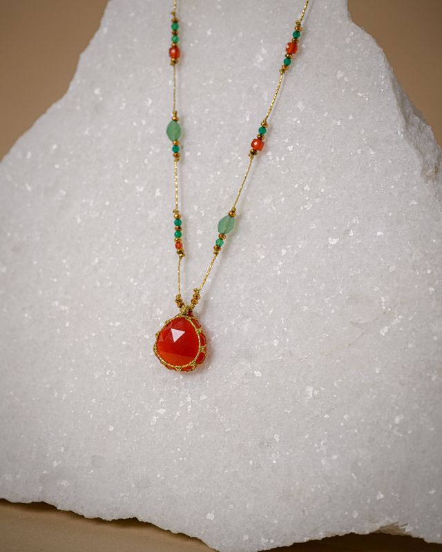 Carnelian Necklace short Necklace