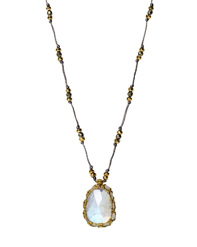 Rainbow Moonstone short Necklace