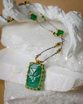 Green Onyx Flower Necklace