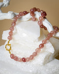 Strawberry Quartz short neckalce