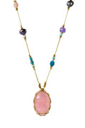 Rose Quartz long adjustable Necklace
